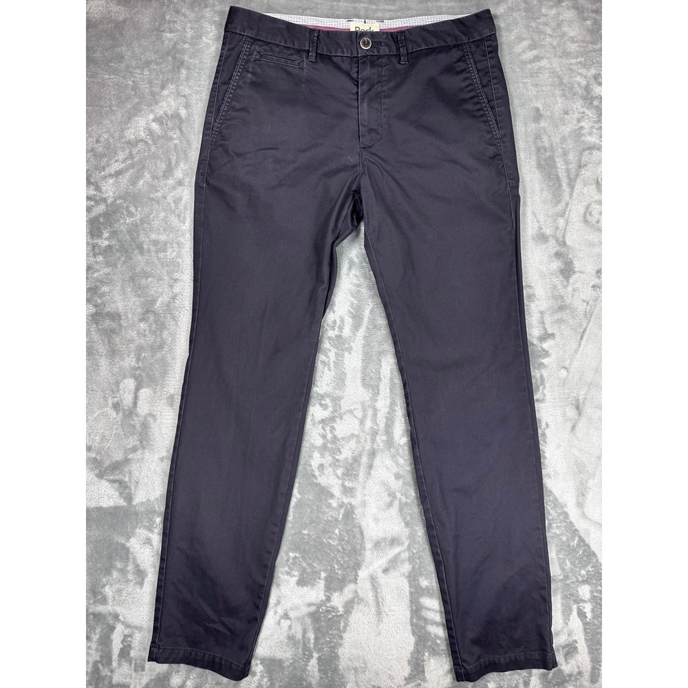 Perk Feel Good Chinos Mens 33x32 Slim Fit Stretch Navy Blue Cotton Pants